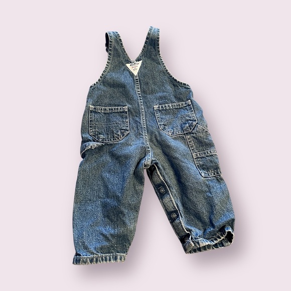 Baby OshKosh The Genuine Article 12 Month Medium Wash Denim Overalls - Picture 7 of 11